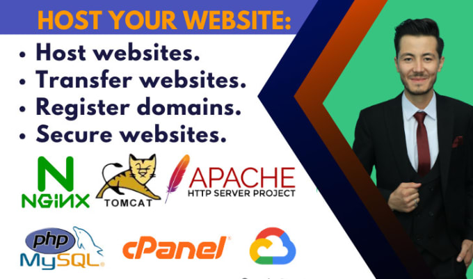 Gig Preview - Install setup web server apache, nginx, tomcat and host your website on vps