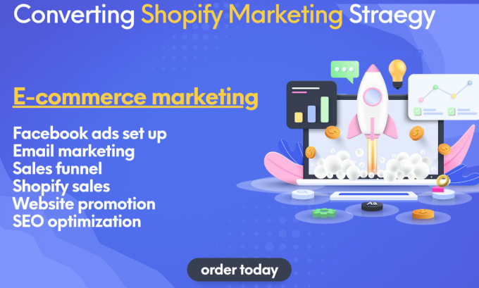 Gig Preview - Do shopify ecommerce marketing, shopify promotion shopify seo, shopify traffic