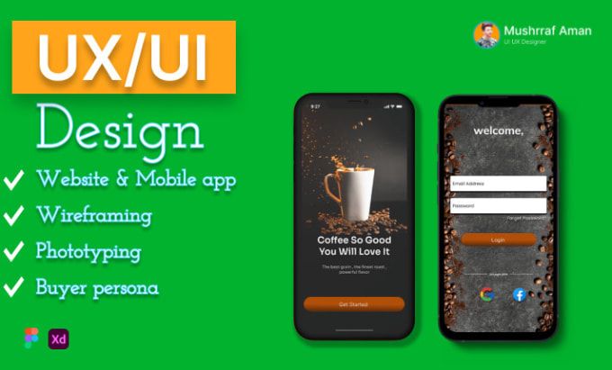 Gig Preview - Design a creative UX UI for your website or mobile app