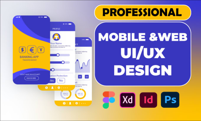 Gig Preview - Website UI design, mobile app UI UX, UI UX design figma