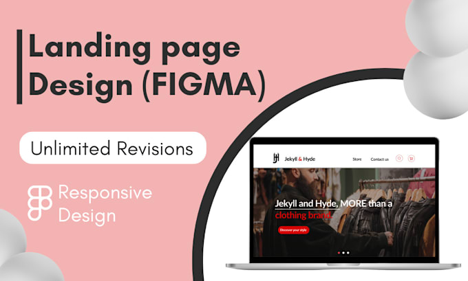 Gig Preview - Design a responsive landing pages with figma