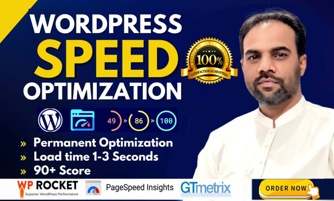 Gig Preview - Do wordpress speed optimization, increase website page speed