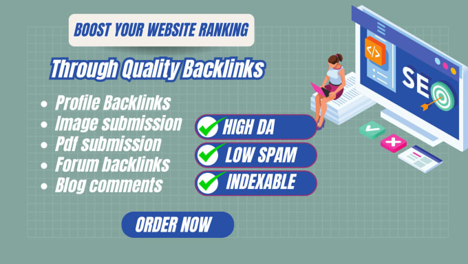 Gig Preview - Create high da profile, contextual, forum backlinks