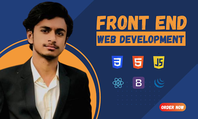 Gig Preview - Be your front end web developer using html, css, js and react