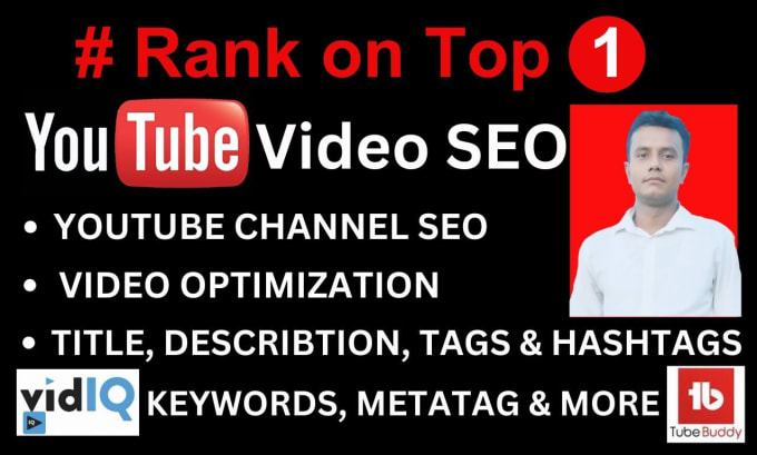 Gig Preview - Do youtube channel and video SEO optimization and for top ranking