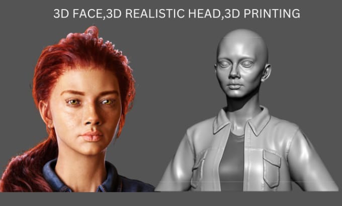 Gig Preview - 3d face 3d metahuman 3d mask 3d realistic head for 3d printing