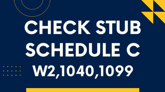 Gig Preview - Make paystub, schedule c, w2, w3, 1099, 1040 tax forms