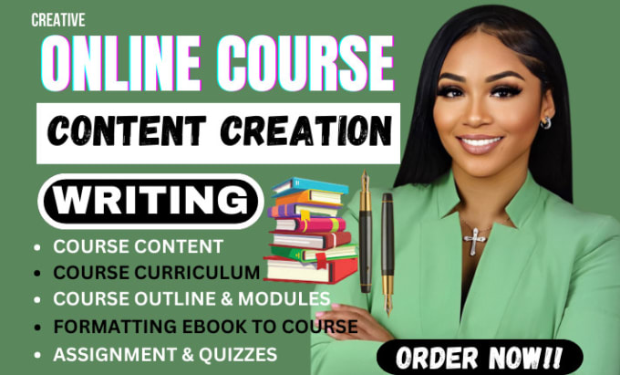 Gig Preview - Do online course content, course creation, course curriculum as course creator