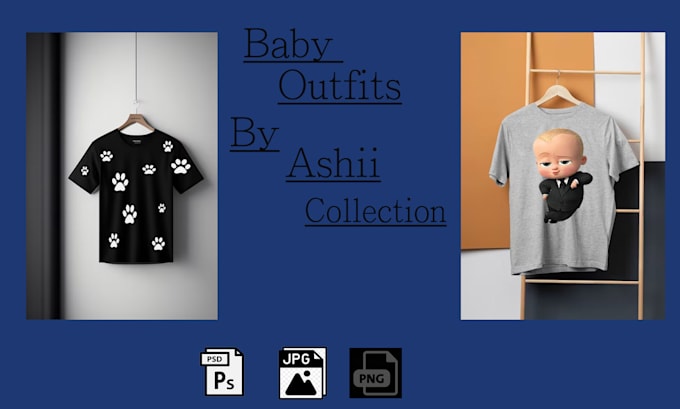 Gig Preview - Design baby tshirt, cute baby outfits, baby boy clothes, baby girl shirts