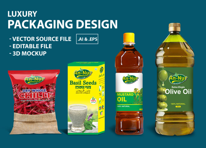 Gig Preview - Create an attractive product label and packaging box design