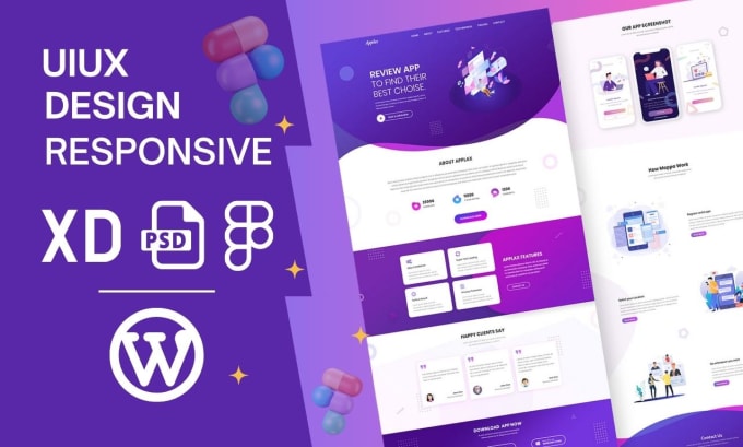 Gig Preview - Design website uiux and convert it into wordpress website