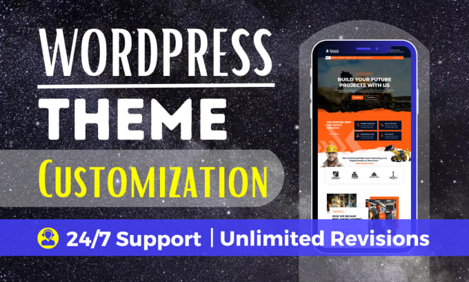 Gig Preview - Do wordpress theme customization or edit wordpress website