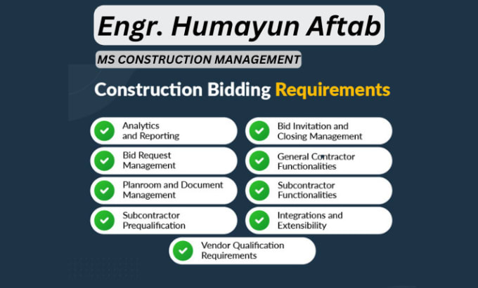 Gig Preview - Do project planning assignments and bidding documents