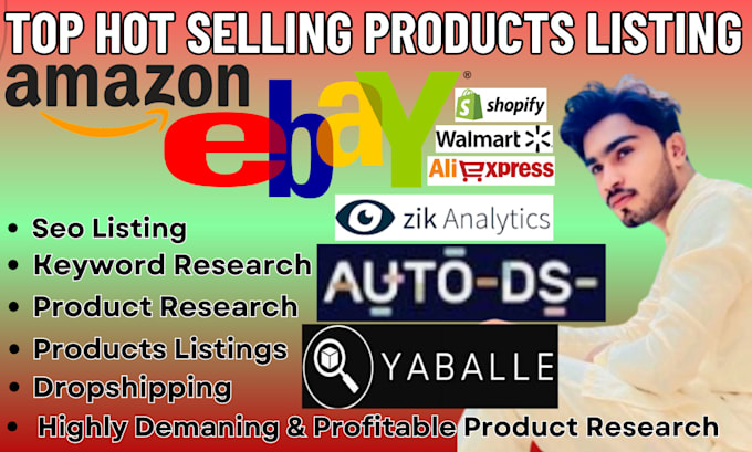 Gig Preview - Do amazon to ebay dropshipiing top listings winning product ebay dropshipping