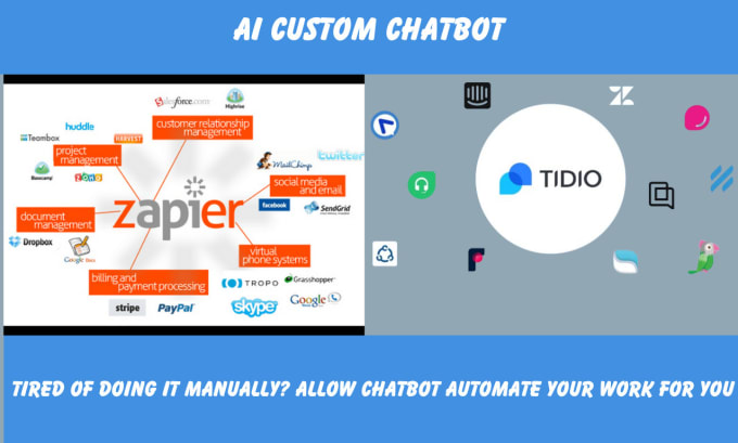 Gig Preview - Setup powerful chatbot, custom ai bot tidio chatfuel zapier make com uchat