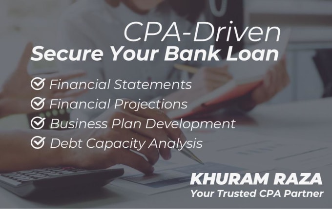 Gig Preview - Be your trusted CPA partner for securing bank loans