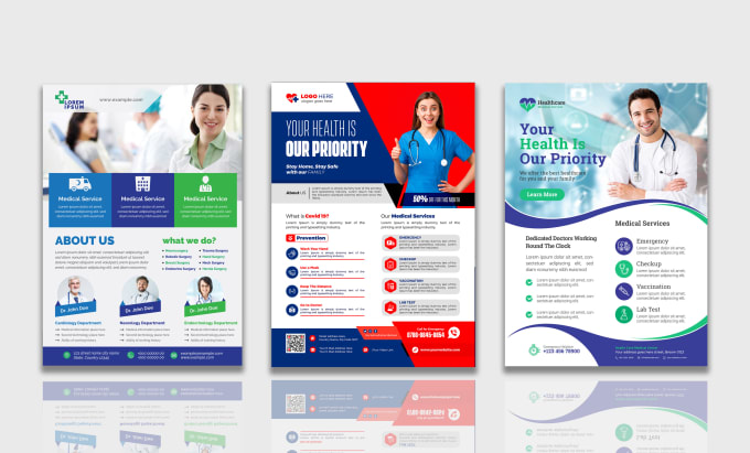 Gig Preview - Design professional education, medical and health flyer