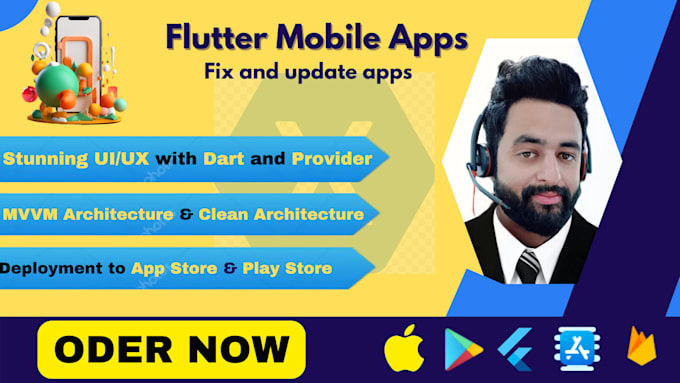 Gig Preview - Develop, fix, and update flutter apps or convert figma to flutter