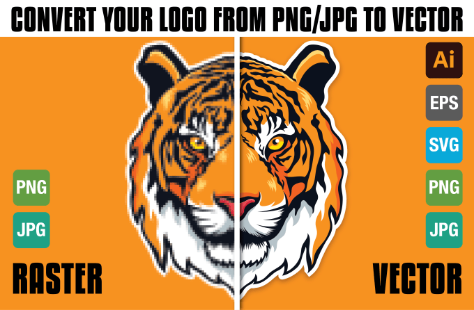 Gig Preview - Do png to vector, image to vector, raster to vector, convert to ai