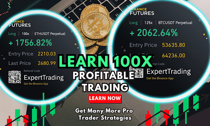 Gig Preview - Teach you how to make 100x profits of your portfolio in crypto trading