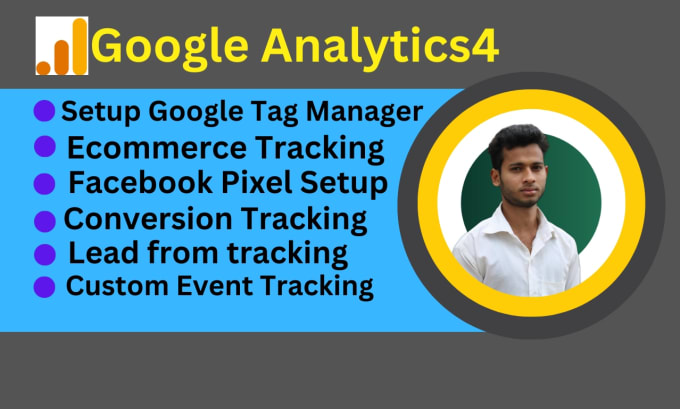 Gig Preview - Setup google analytics 4 ga4 ecommerce  conversion tracking via tag manager