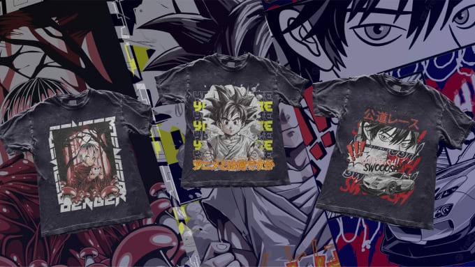 Designs Gráficos para Camisetas e Merch de menina anime