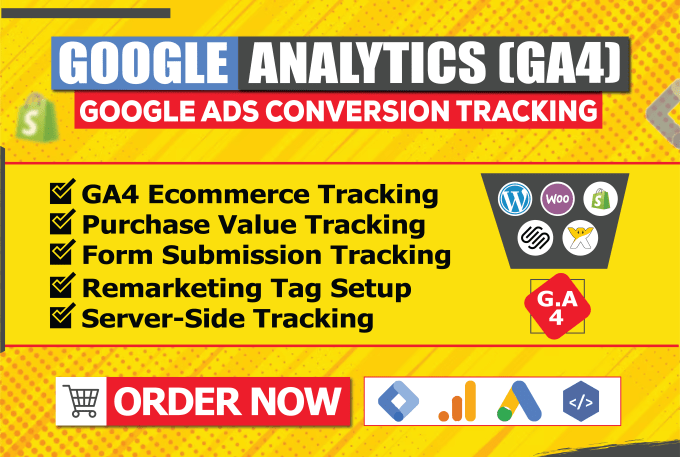 Gig Preview - Setup google analytics ga4 ecommerce server side tracking, ga4 migration via GTM