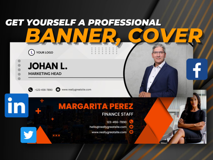 Gig Preview - Design linkedin banner, facebook cover, twitter banner