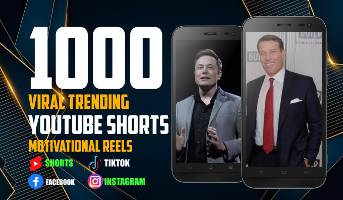 Gig Preview - Create 1000 viral youtube shorts and motivational instagram reels