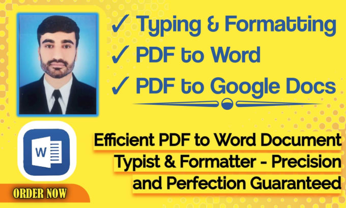 Gig Preview - Convert PDF to word, google docs