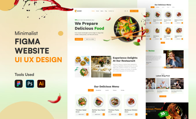 Gig Preview - Do figma web template, ui ux website, landing page design