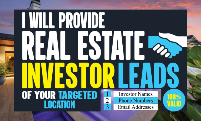 Gig Preview - Provide real estate investor leads of your targeted location