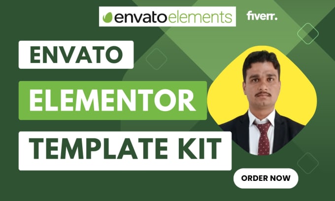 Gig Preview - Envato elementor template kit installation and demo content customization