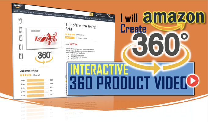 Gig Preview - Create a interactive 360 product photography video