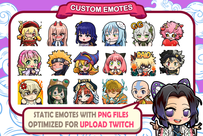 Gig Preview - Create chibi twitch emotes, animated emotes, and sub badges