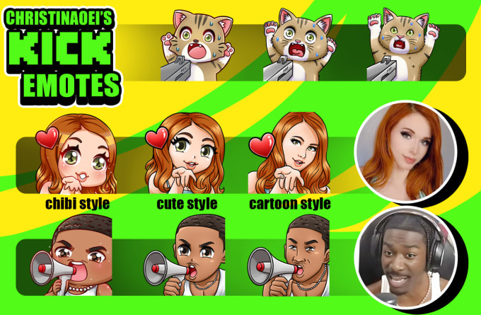 Gig Preview - Draw nice custom emotes for kick twitch youtube or discord