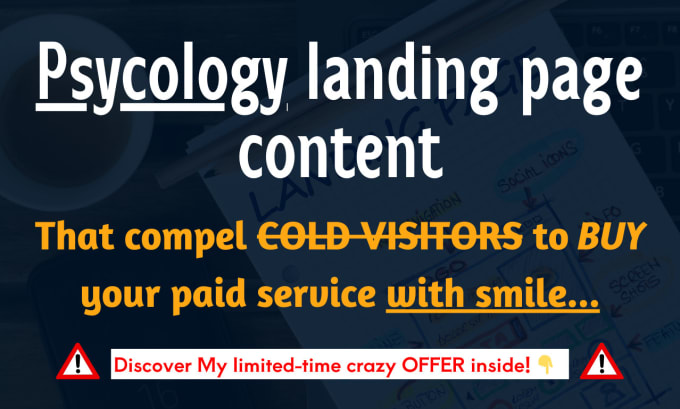 Gig Preview - Write psychology landing page content that sells your paid service daily