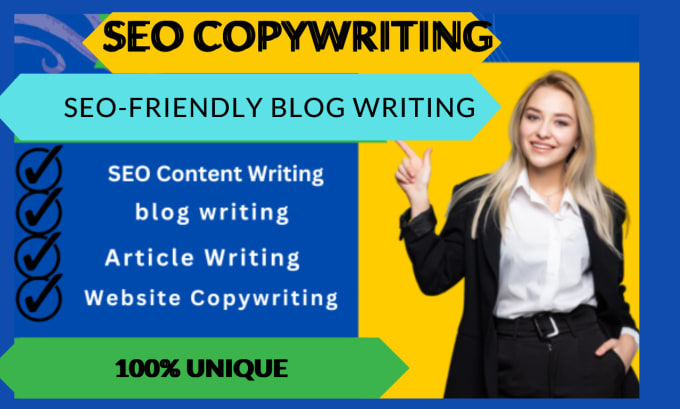 Gig Preview - Write SEO copywriting engaging blog article  content writing