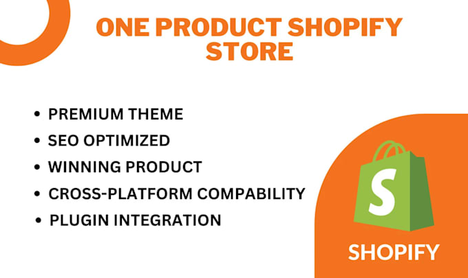 Gig Preview - Create one product automated shopify store, dropshipping store