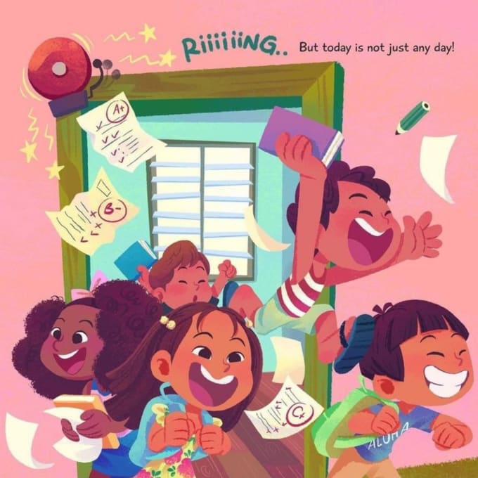 Gig Preview - African american book illustration children story book illustration book cover