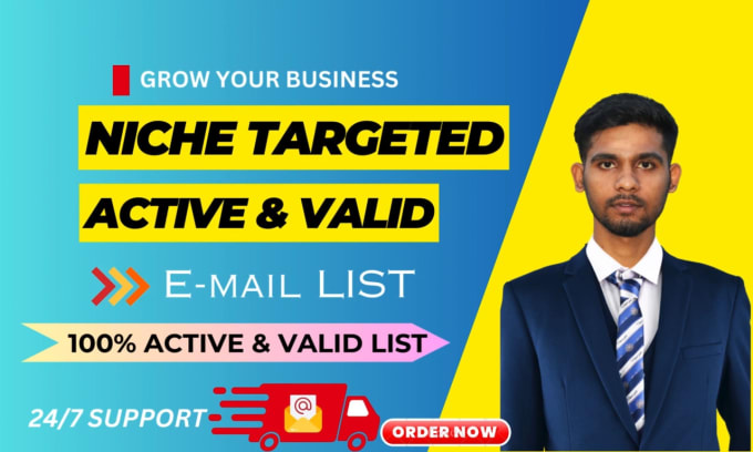 Gig Preview - Send niche targeted email list email list building prospect email list