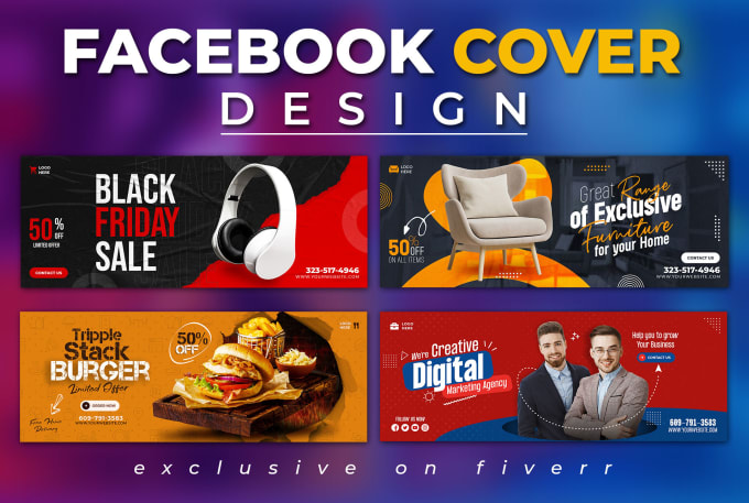 Gig Preview - Be your perfect unique facebook cover page banner ad designer