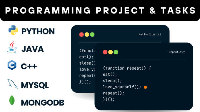 Gig Preview - Do python java cpp sql nosql programming project and task