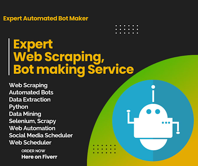 Gig Preview - Create automated bots,web scraping,browser automation using selenium,scrapy