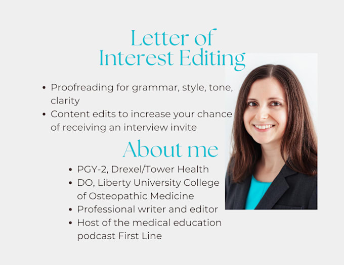 Gig Preview - Proofread and edit your letter of interest for residency