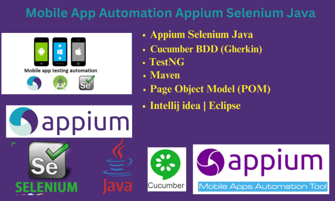 Gig Preview - Do mobile automation for android mobile app using appium java, cucumber bdd, pom