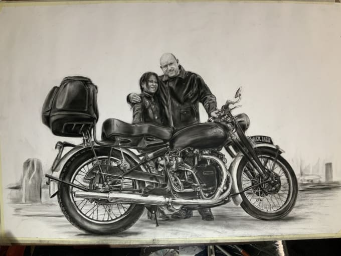 Gig Preview - Do personalized charcoal painting