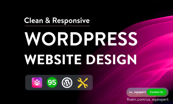 Gig Preview - Design clean and responsive wordpress website