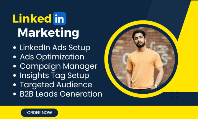 Gig Preview - Setup targeted linkedin ads campaign, marketing manager, leads generation ads