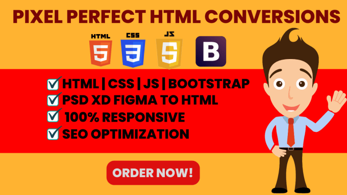 Gig Preview - Do frontend web development, figma, PSD, xd  to html css javascript